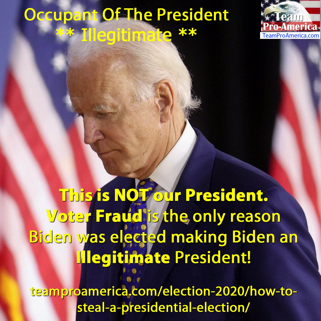 Biden Is NOT Our President Meme | Team Pro-America