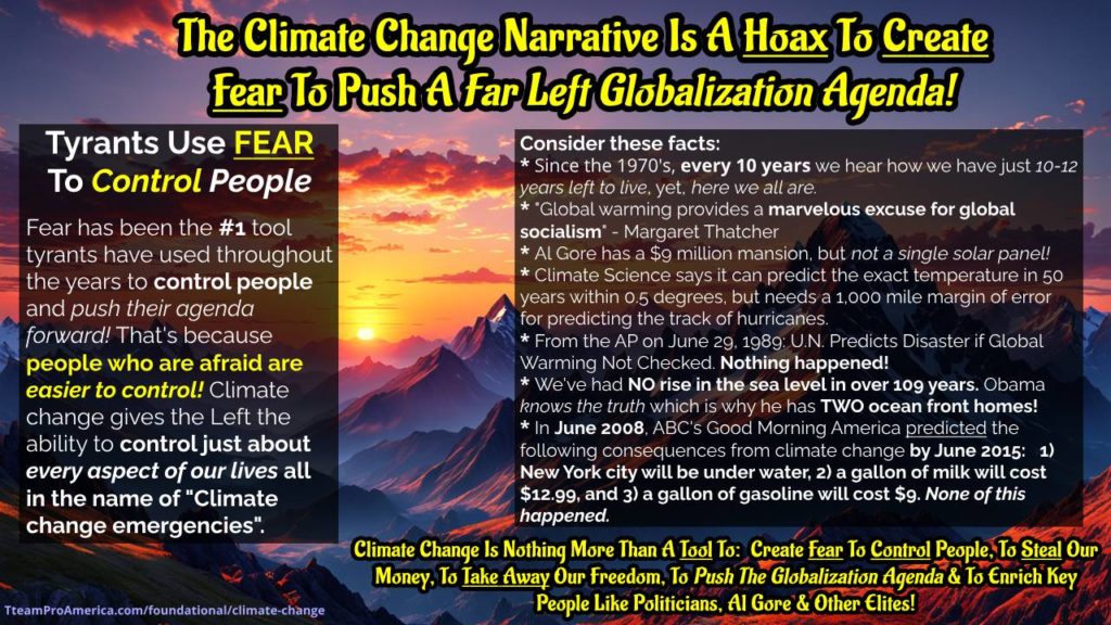 Climate Change Is A Hoax meme - Team Pro-America